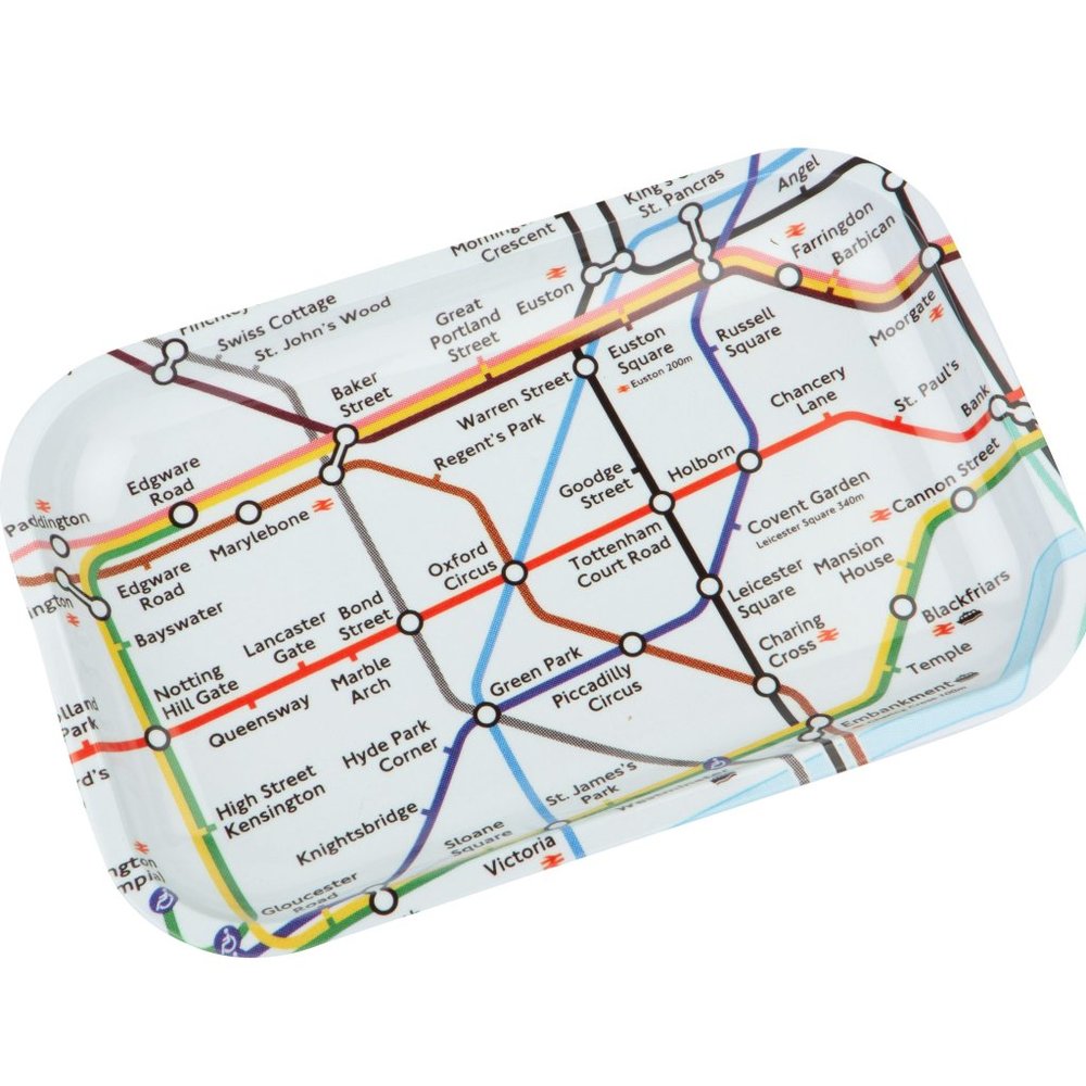 Pulsar London Underground Metal Rolling Tray Jewelry Organizer Ring Placer Plate